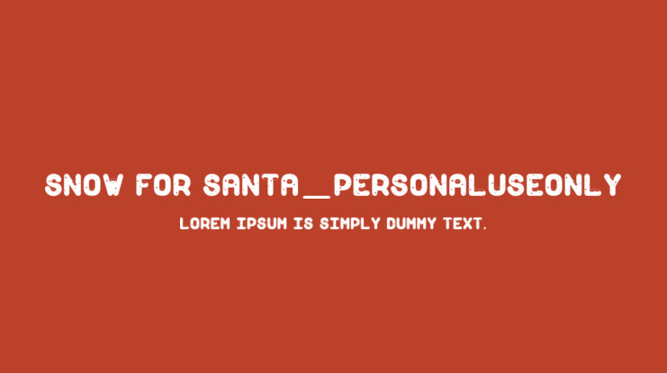Snow for Santa_PersonalUseOnly Font