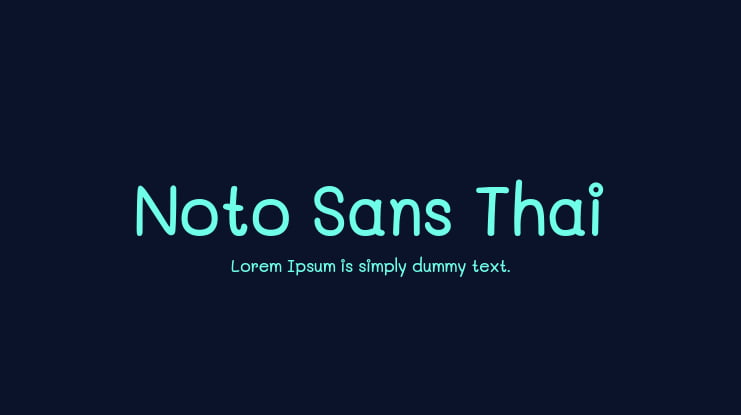 Noto Sans Thai Font