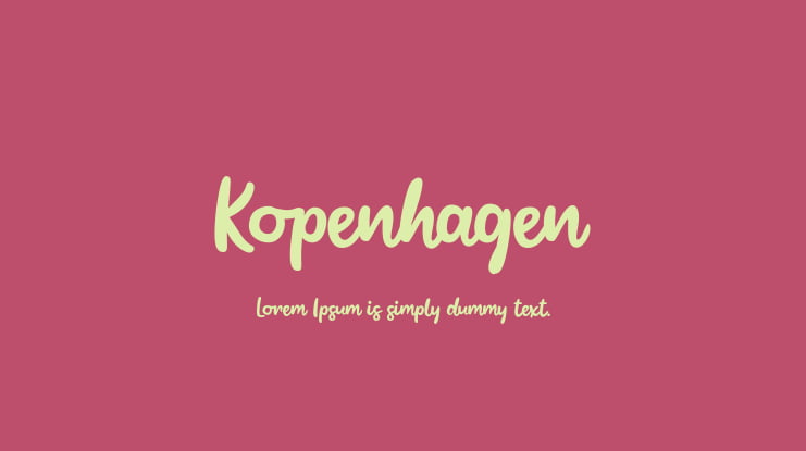 Kopenhagen Font
