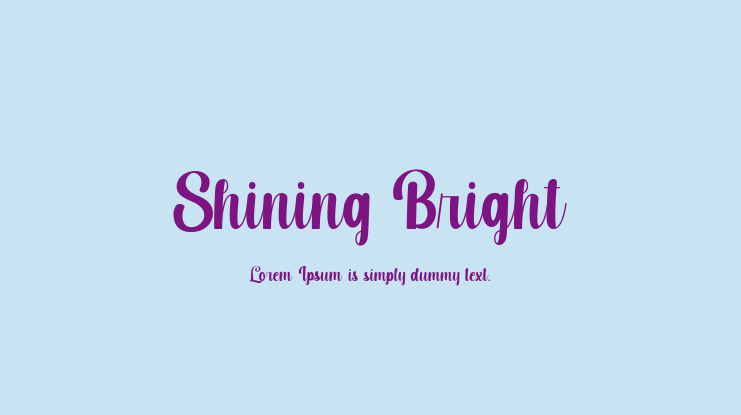 Shining Bright Font