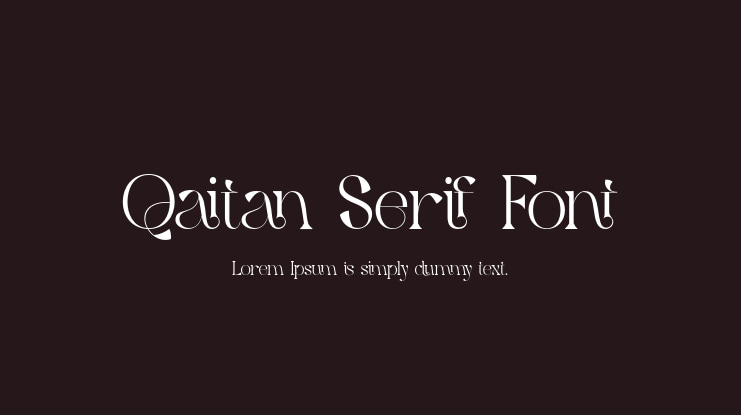 Qaitan Serif Font