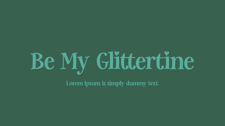 Be My Glittertine Font