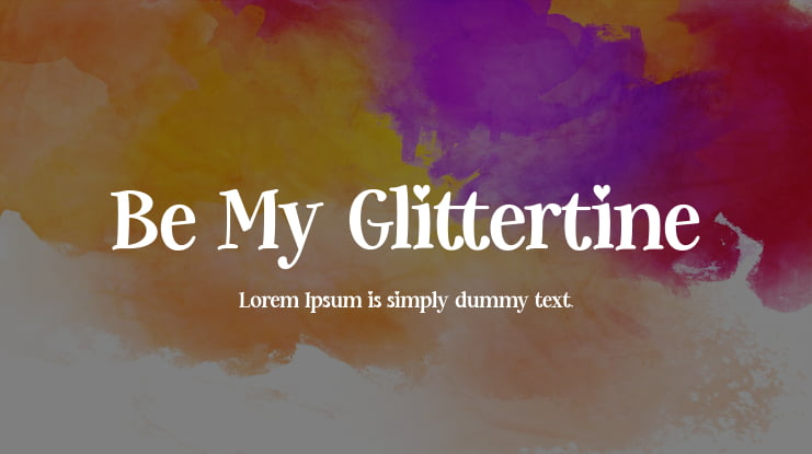 Be My Glittertine Font