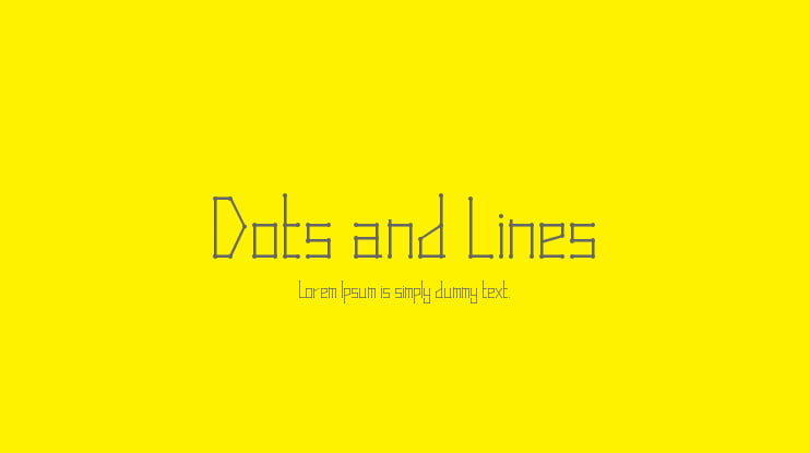 Dots and Lines Font