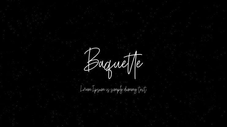 Baquette Font