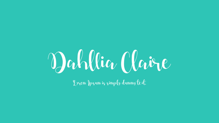 Dahllia Claire Font