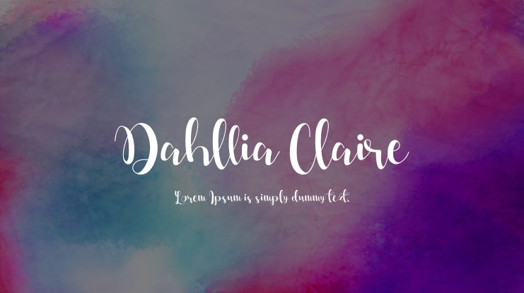Dahllia Claire Font