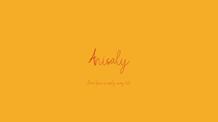 Anisaly Font