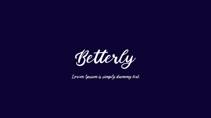 Betterly Font
