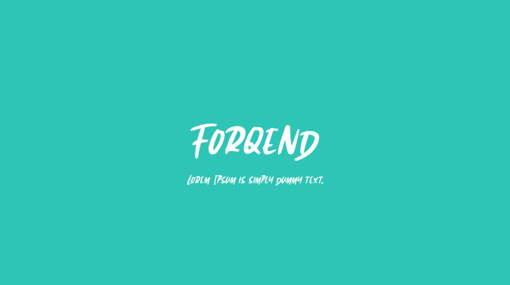 Forqend Font