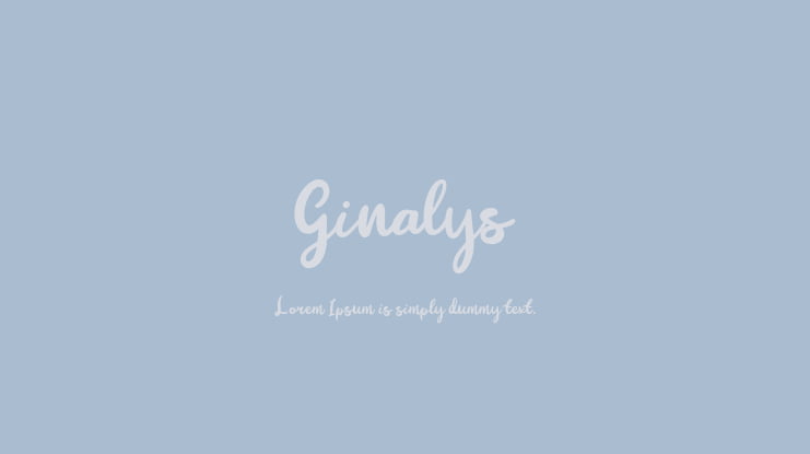 Ginalys Font