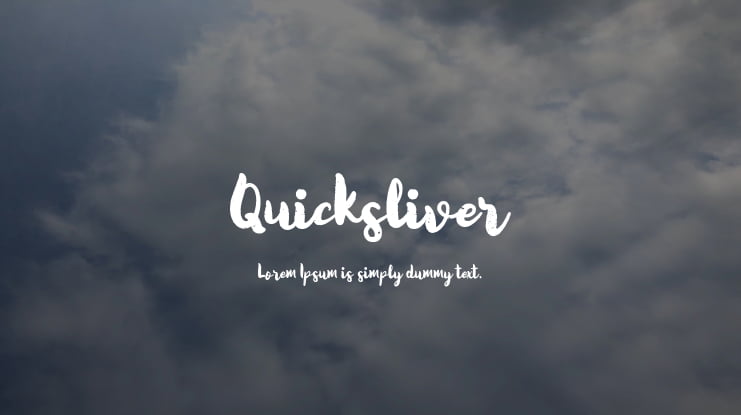 Quicksliver Font