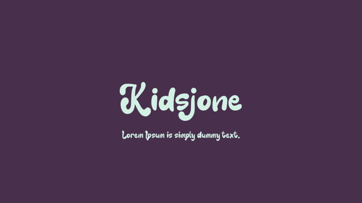 Kidsjone Font