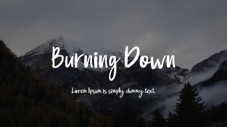 Burning Down Font