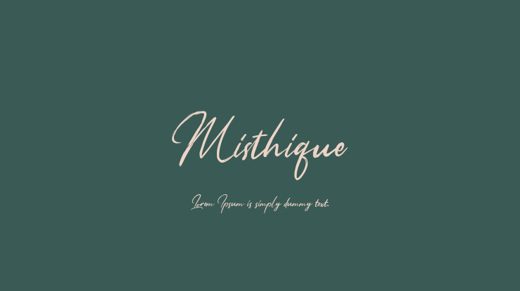Misthique Font