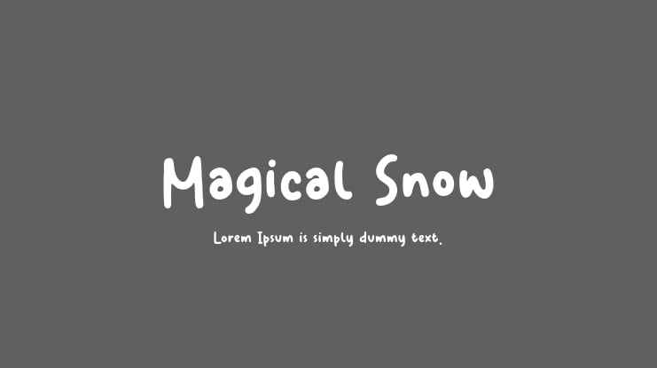 Magical Snow Font