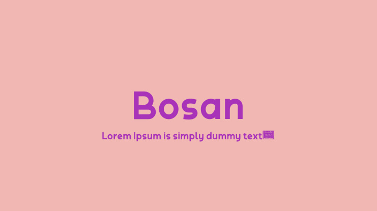 Bosan Font