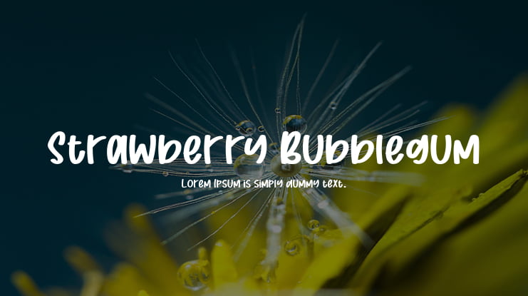 Strawberry Bubblegum Font Family