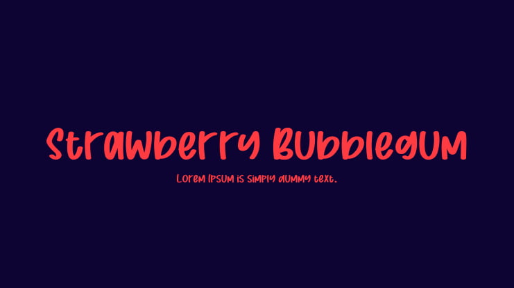 Strawberry Bubblegum Font Family