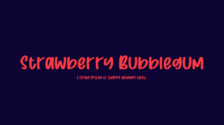 Strawberry Bubblegum Font Family