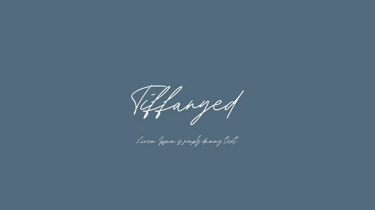 Tiffanyed Font