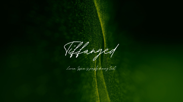 Tiffanyed Font