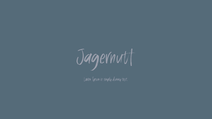 Jagernutt Font