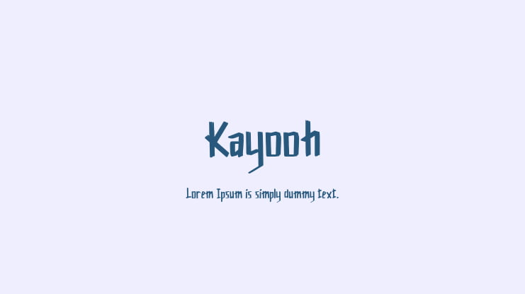 Kayooh Font