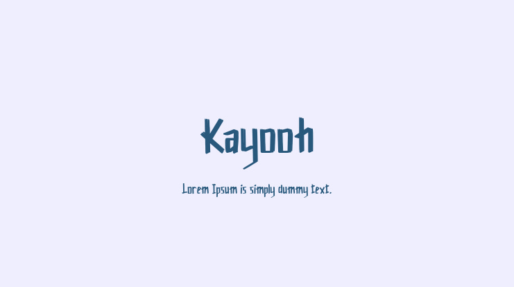 Kayooh Font