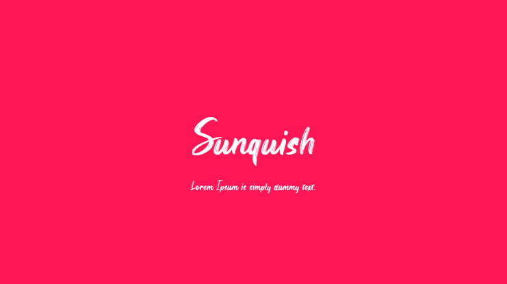 Sunquish Font