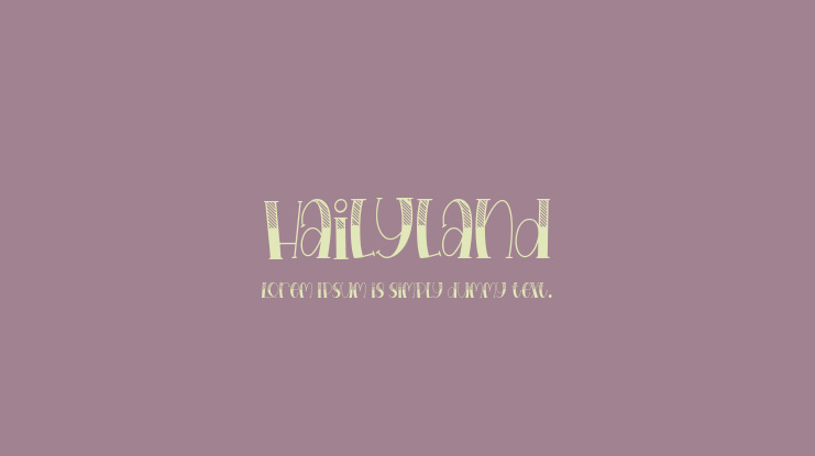 Hailyland Font