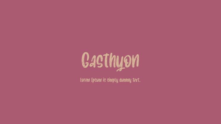 Gasthyon Font