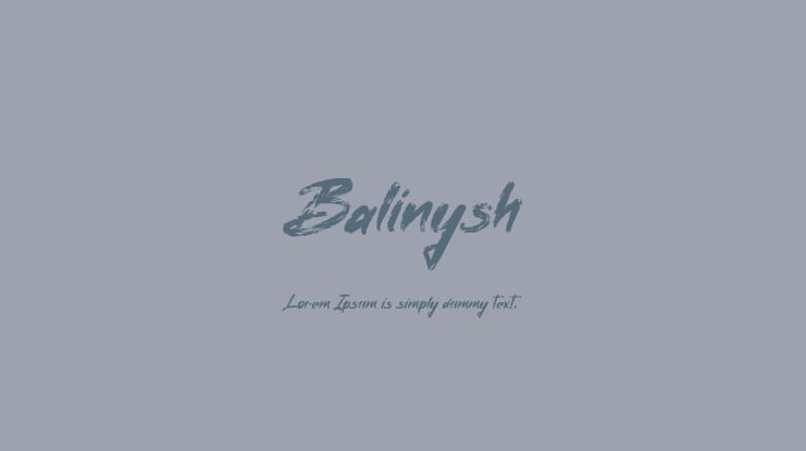 Balinysh Font
