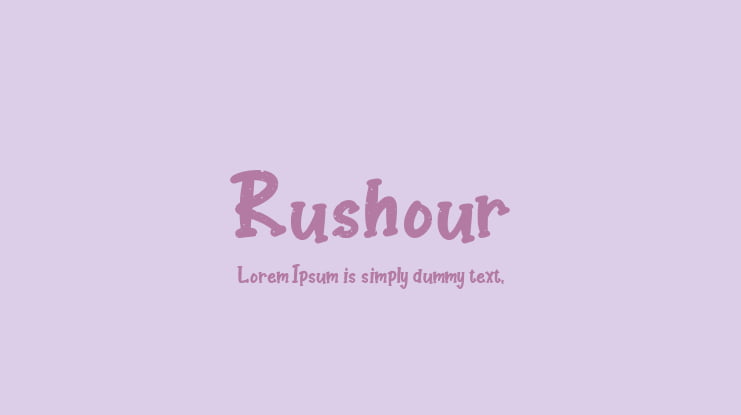 Rushour Font