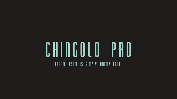 Chingolo Pro Font