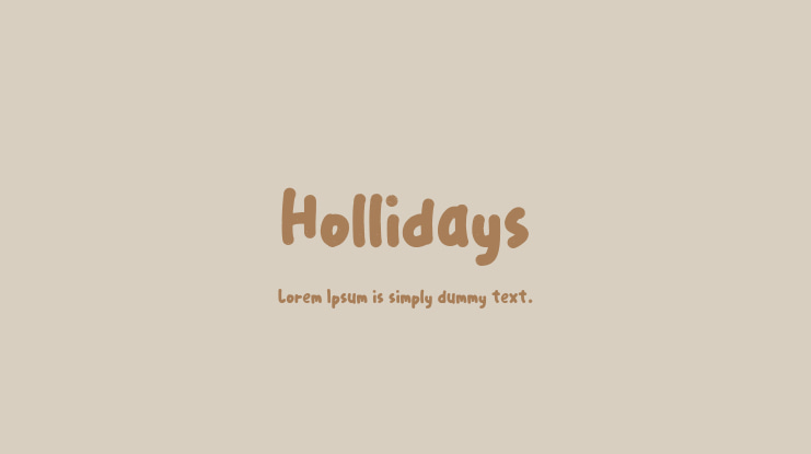 Hollidays Font