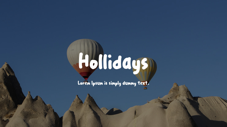 Hollidays Font