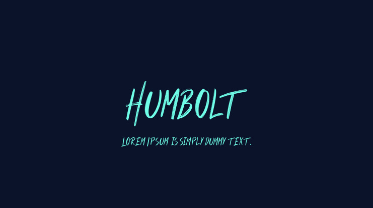 Humbolt Font