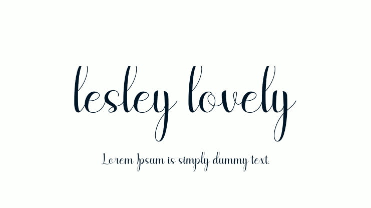 lesley lovely Font