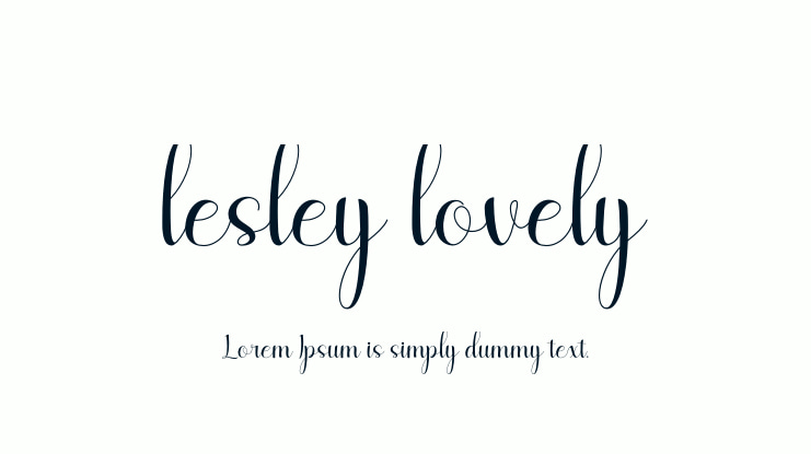 lesley lovely Font