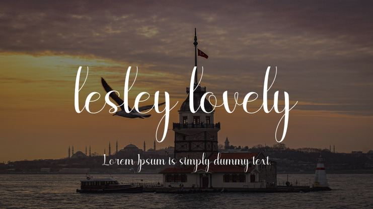 lesley lovely Font