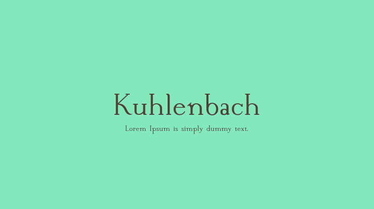 Kuhlenbach Font