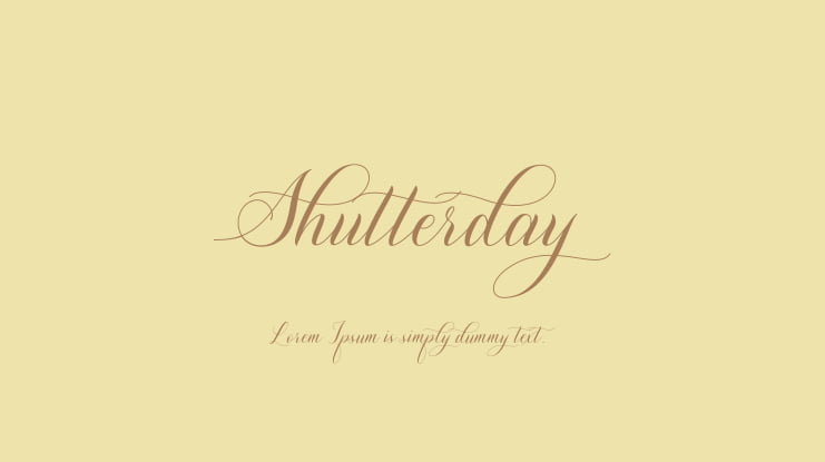 Shutterday Font