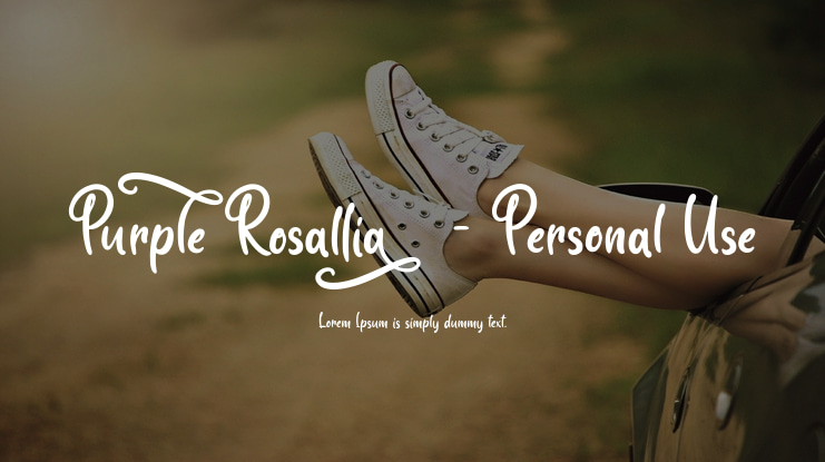 Purple Rosallia - Personal Use Font