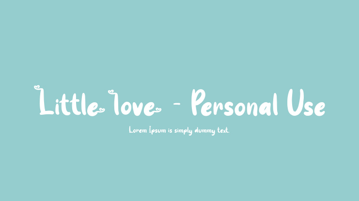 Little love - Personal Use Font