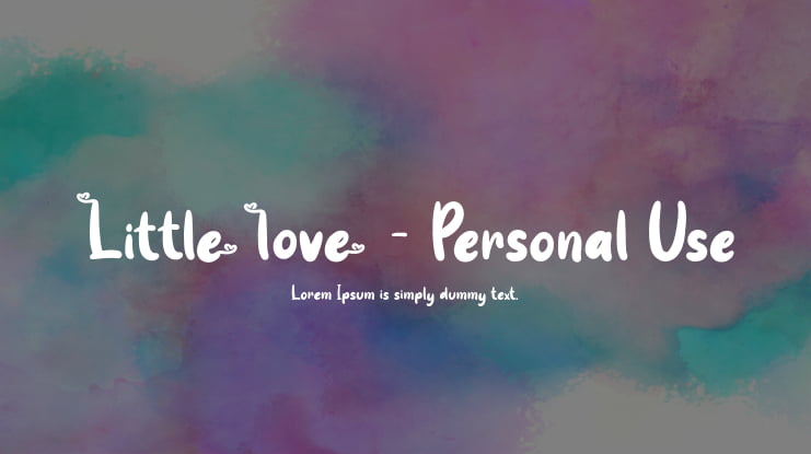 Little love - Personal Use Font