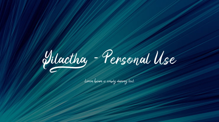 Yilactha - Personal Use Font Family