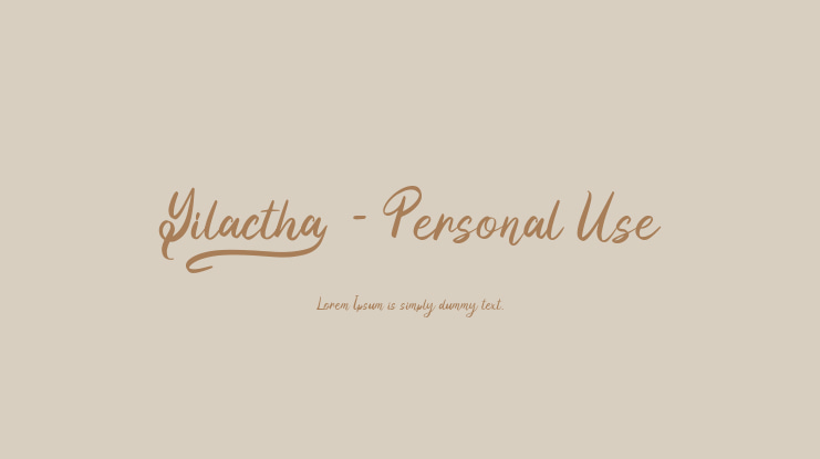 Yilactha - Personal Use Font Family