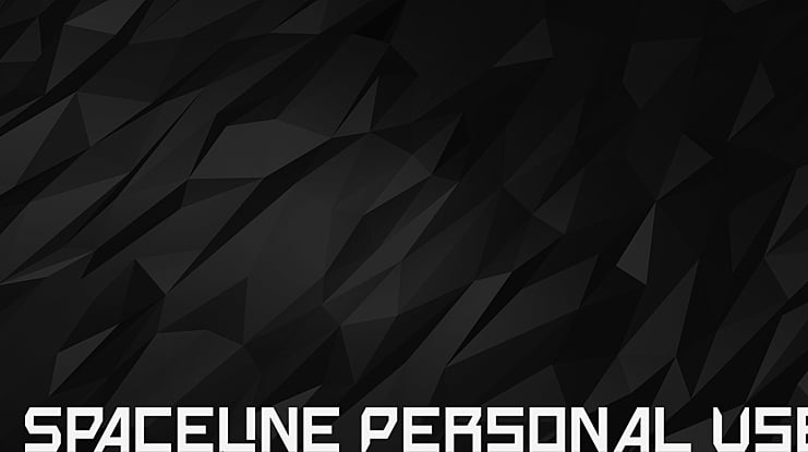 Spaceline Personal Use Font
