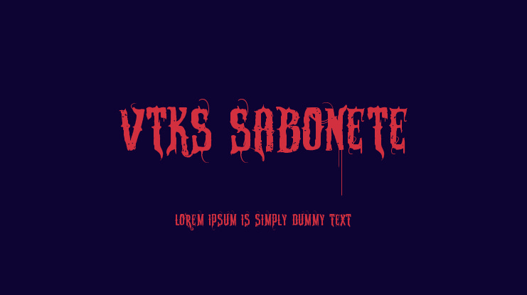VTKS Sabonete Font